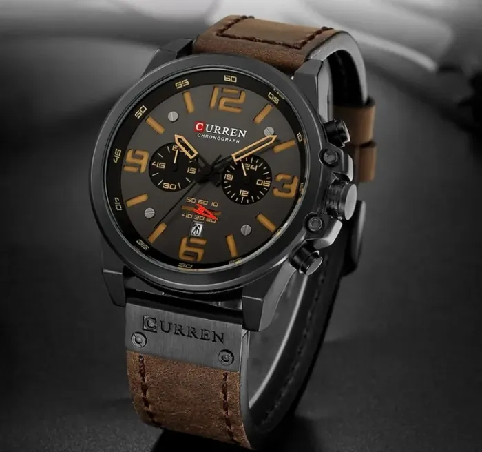 Чоловічий годинник Curren Monreal Armor Black, 2 ремінці - зображення 3