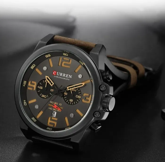 Чоловічий годинник Curren Monreal Armor Black, 2 ремінці - зображення 4