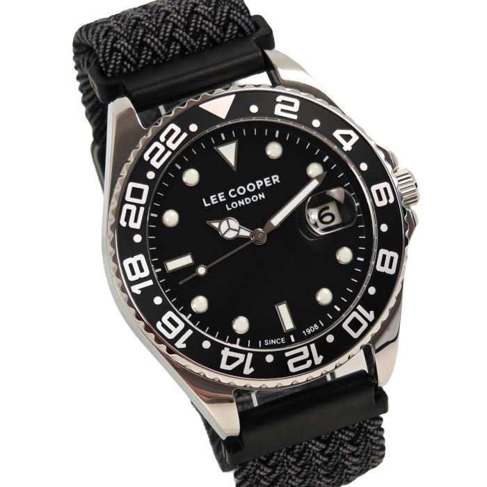 Чоловічий водостійкий годинник Lee Cooper Daytona Vibe Black, 2 ремінці - зображення 2