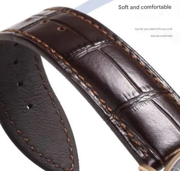 Ремінець коричневий DeLuxe кліпсовий розмір 22 - зображення 3