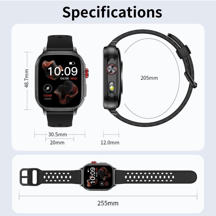 Розумний смарт годинник Smart Energy Rubber Black - зображення 8