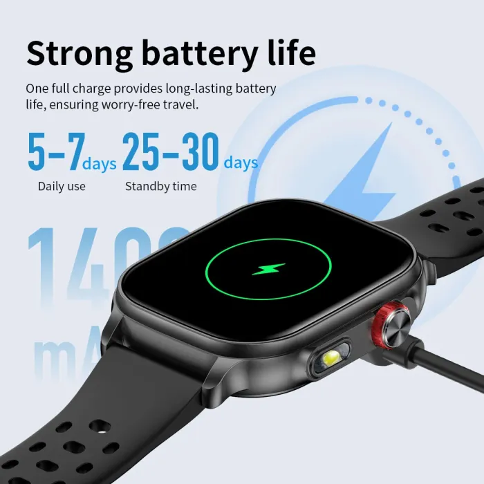 Розумний смарт годинник Smart Energy Rubber Black - зображення 4