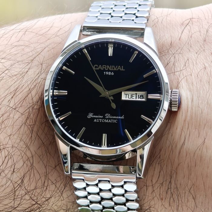 Чоловічий механічний годинник Carnival Flagman Silver Honey - зображення 3