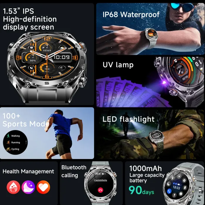 Розумний смарт годинник Smart Flash Steel Silver - зображення 4