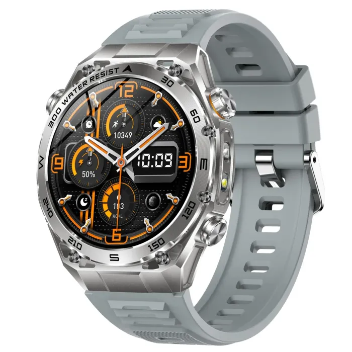 Розумний смарт годинник Smart Flash Rubber Silver - зображення 1