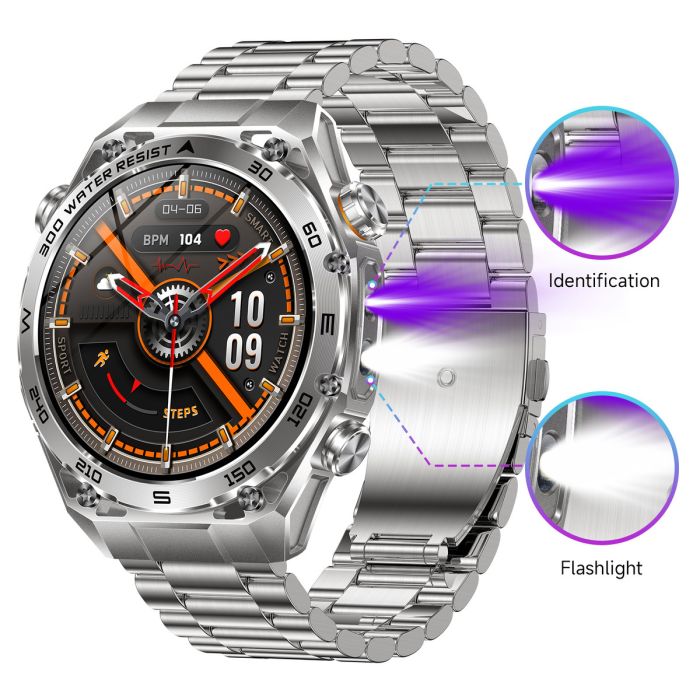 Розумний смарт годинник Smart Flash Rubber Silver - изображение 2