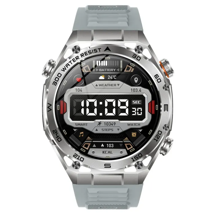 Розумний смарт годинник Smart Flash Rubber Silver - зображення 3