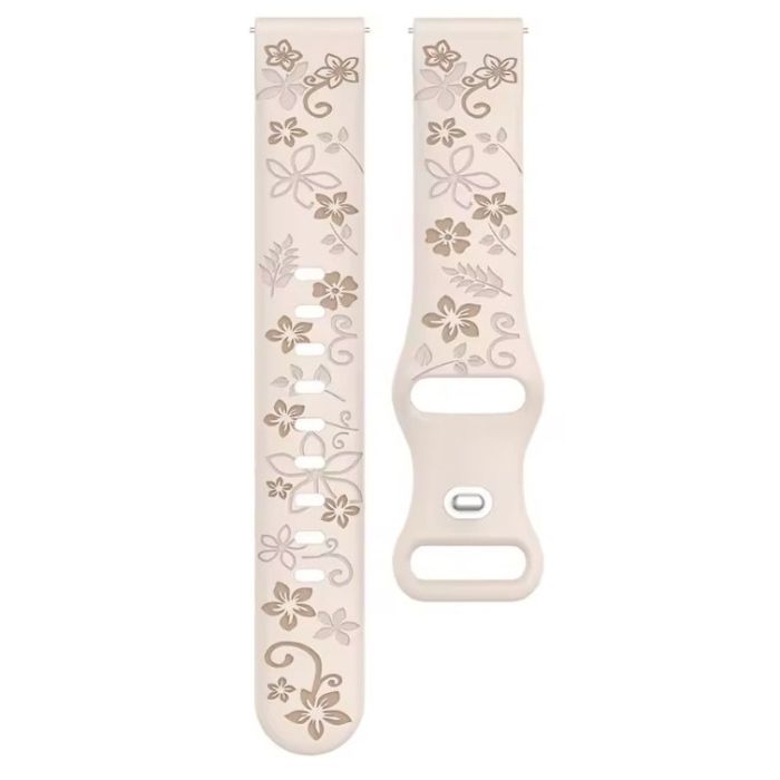 Ремінець каучуковий жіночий Flower Beige 20 мм - зображення 3