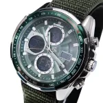 Чоловічий спортивний тактичний годинник Naviforce Fly Army Hook Green, 2 ремінці