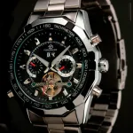 Чоловічий класичний механічний годинник Forsining Texas Silver 1047