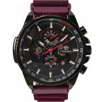 Чоловічий механічний годинник Forsining Finance Wine Red, 2 ремінці