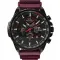 Чоловічий механічний годинник Forsining Finance Wine Red, 2 ремінці