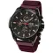 Чоловічий механічний годинник Forsining Finance Wine Red, 2 ремінці