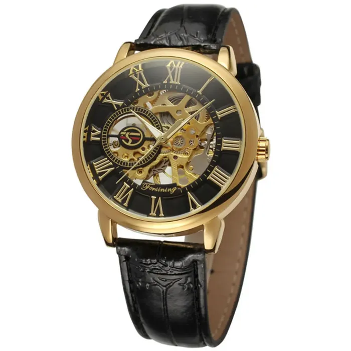 Чоловічий класичний механічний годинник Forsining Rich Black 1120 - зображення 2