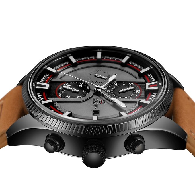 Чоловічий механічний годинник Forsining Tennesy Wine Red, 2 ремінці - зображення 5