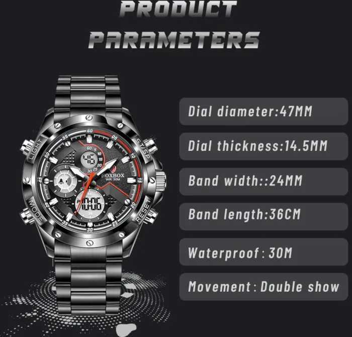 Чоловічий спортивний тактичний годинник FoxBox England - зображення 9