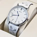 Жіночий годинник Geneva Steel Silver Miss Flower