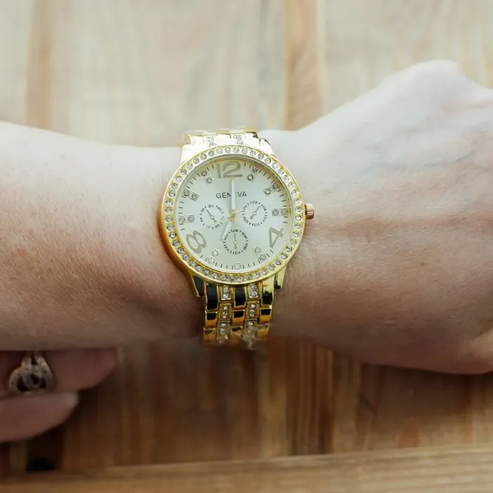 Жіночий класичний кварцовий годинники Geneva Gold - зображення 11