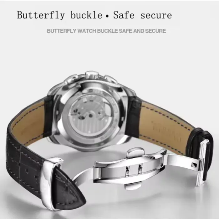 Чоловічий механічний годинник Carnival Genius Prime Silver, 2 ремінці - зображення 5