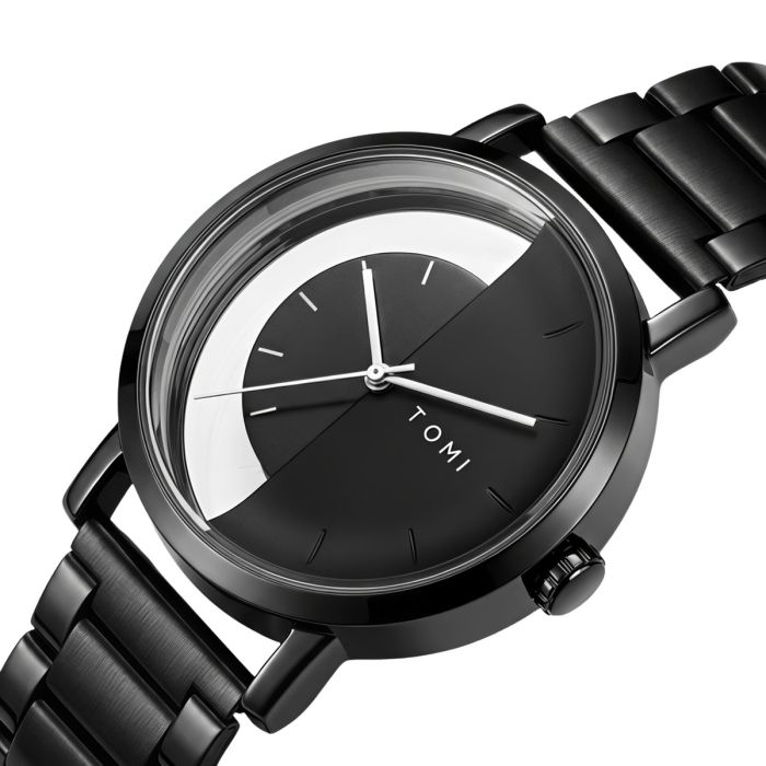 Чоловічий годинник Tomi Gentleman Steel Black - зображення 1