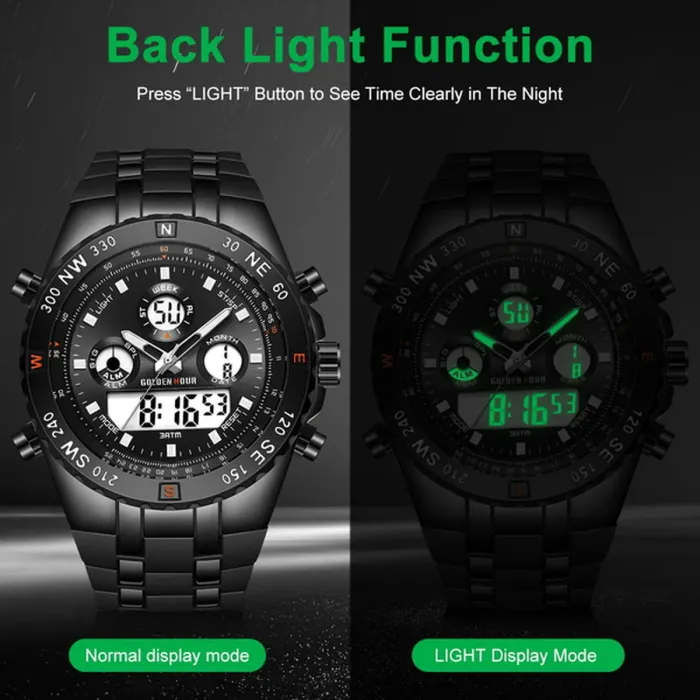 Чоловічий спортивний тактичний годинник GoldenHour Bridge - зображення 9