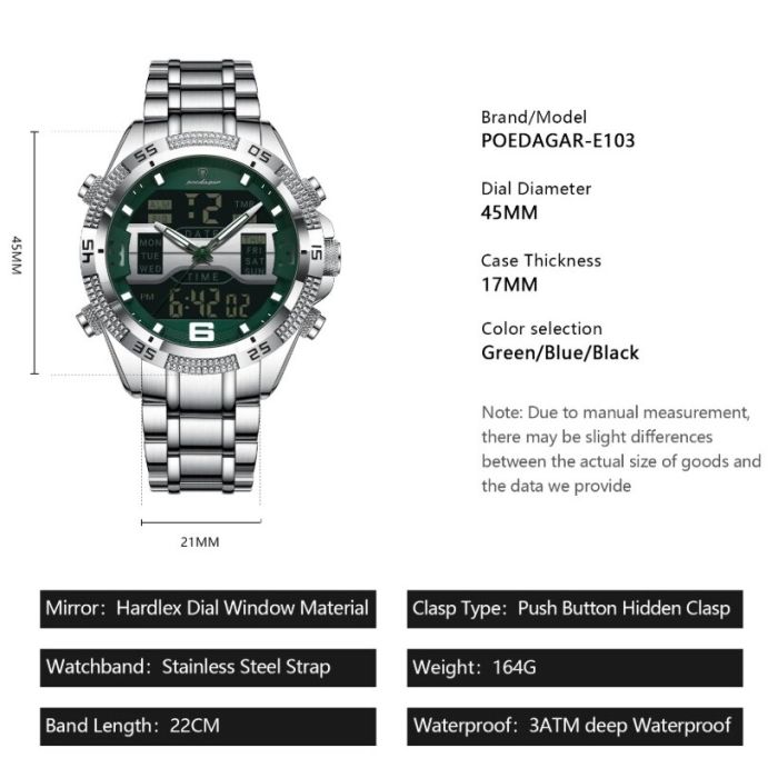 Чоловічий спортивний тактичний годинник Poedagar Good - зображення 8