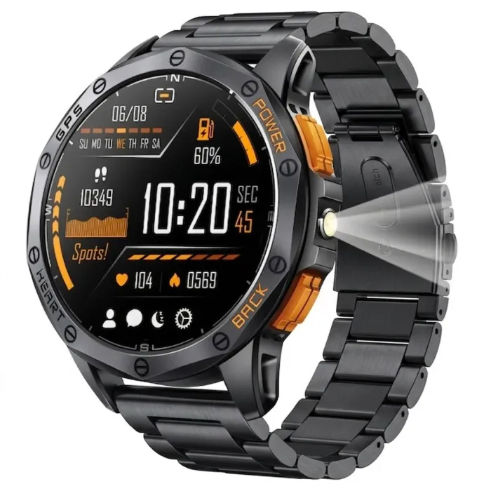 Розумний смарт годинник Smart GPS Max Steel Black, 3 ремінці - зображення 1