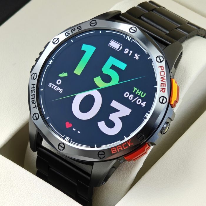 Розумний смарт годинник Smart GPS Max Steel Black, 3 ремінці - изображение 2