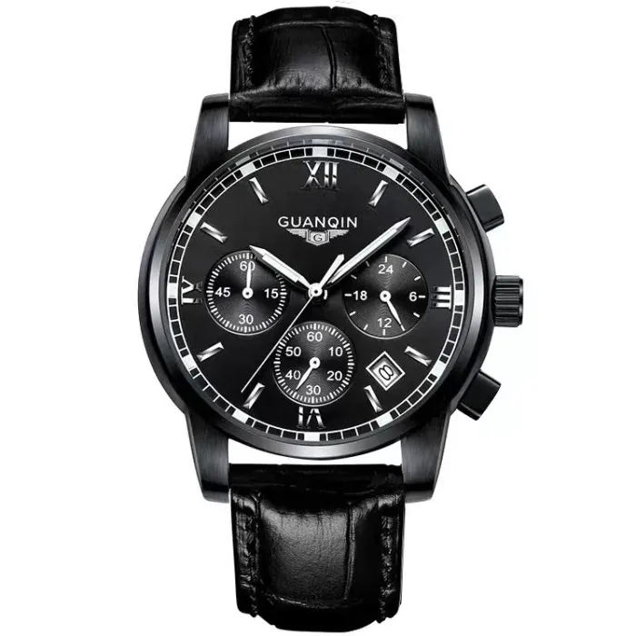 Чоловічий годинник Guanquin Liberty Leather - зображення 1