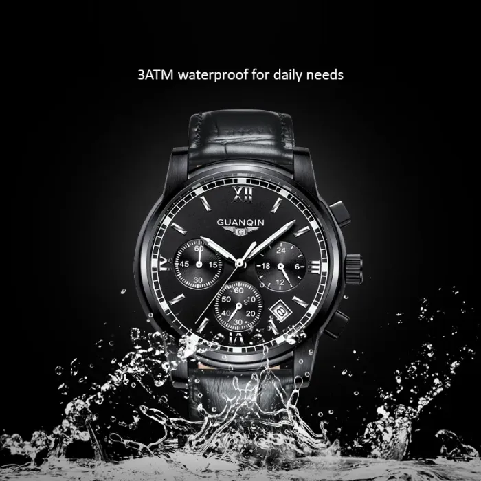 Чоловічий годинник Guanquin Liberty Leather - зображення 2