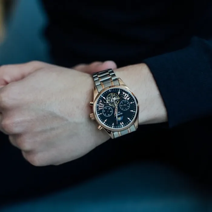 Чоловічі годинники Guanquin Prestige Gold - зображення 6