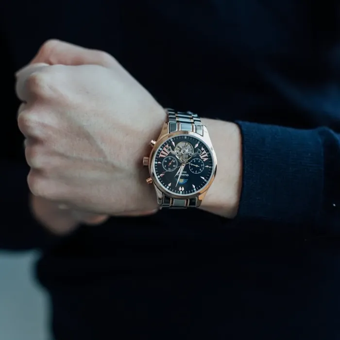 Чоловічі годинники Guanquin Prestige Gold - зображення 8