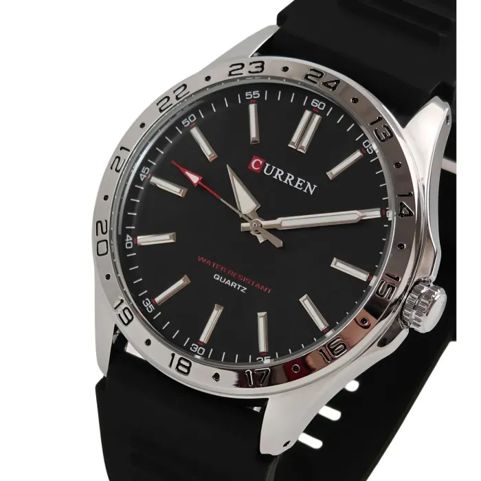 Чоловічий годинник Curren Hector Elastic Black, 2 ремінці - изображение 1