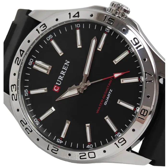 Чоловічий годинник Curren Hector Elastic Black, 2 ремінці - изображение 7
