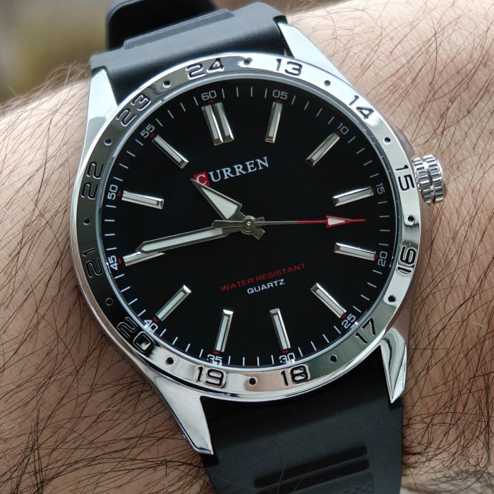 Чоловічий годинник Curren Hector Elastic Black, 2 ремінці - зображення 8