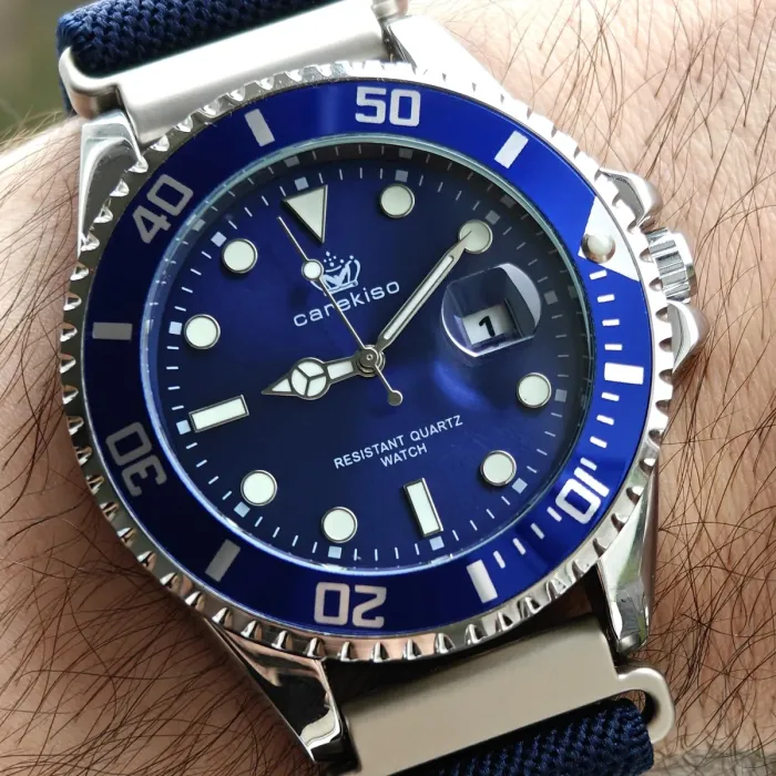 Чоловічий годинник Hemsut Zurich Carekiso Nylon Blue, 2 ремінці - зображення 8