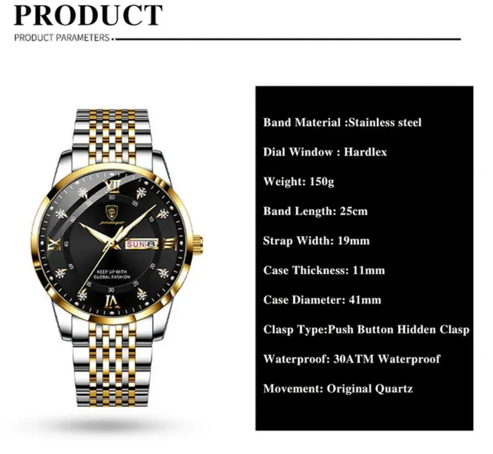 Чоловічий годинник Hemsut Poedagar Sahara Gold, 2 ремінці - изображение 5