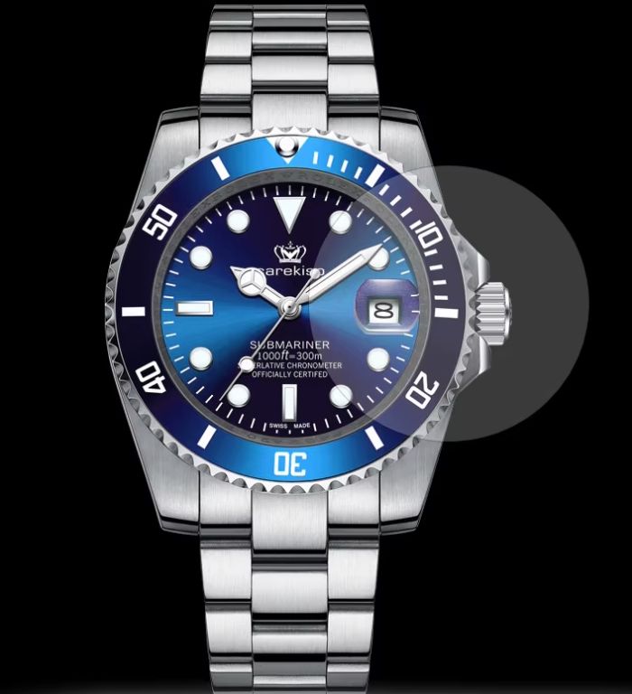 Чоловічий годинник Hemsut Zurich Carekiso Nylon Blue, 2 ремінці - зображення 6