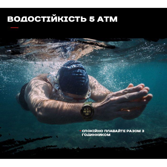 Чоловічий водостійкий спортивний тактичний з компасом годинник North Edge Alps Special Orange з компасом - изображение 4