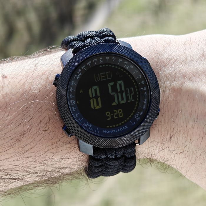 Чоловічий водостійкий спортивний тактичний з компасом годинник North Edge Apache Paracord Edition, 2 ремінці - зображення 7