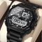 Чоловічий спортивний тактичний годинник Poedagar Dual Black