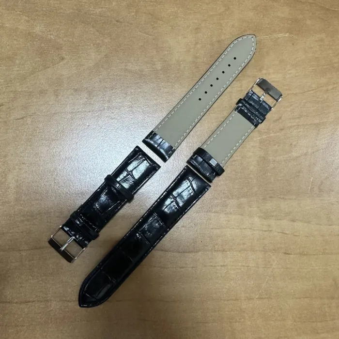 Ремінець із еко-шкіри чорний розмір 20 - зображення 3