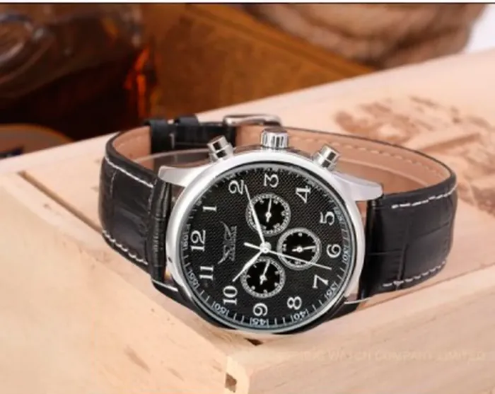 Чоловічий класичний механічний годинник Jaragar Elite Black 1013 - зображення 11