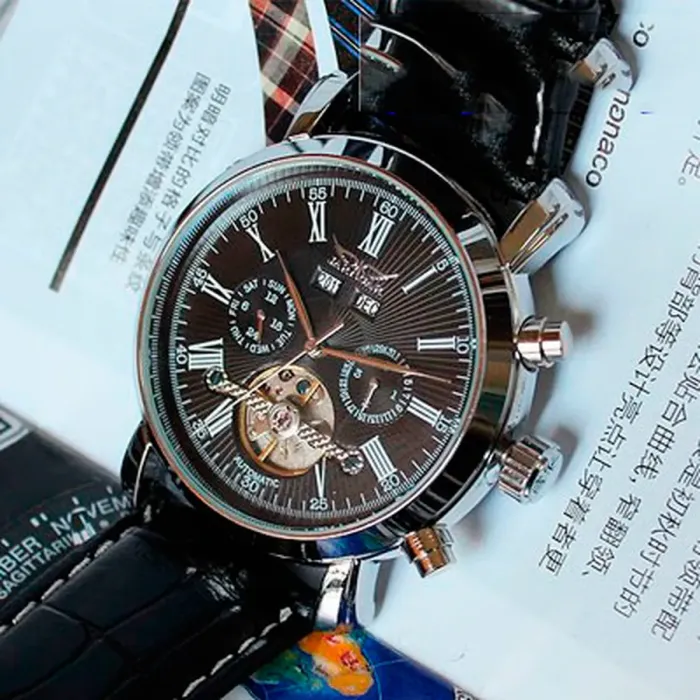 Чоловічий механічний годинник Jaragar Silver Star - зображення 8