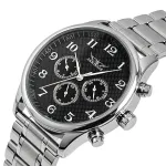 Чоловічий механічний годинник Jaragar Elite Pure Silver, 2 ремінці