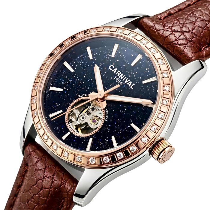 Жіночий механічний годинник Carnival Lady Elite Leather Classic, 2 ремінці - изображение 1