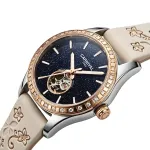 Жіночий механічний годинник Carnival Lady Elite Beige Flower, 2 ремінці