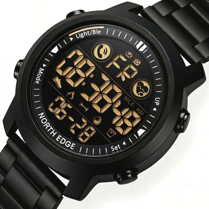 Чоловічий водостійкий спортивний тактичний годинник North Edge Laker Iron Edition, 2 ремінці - изображение 1