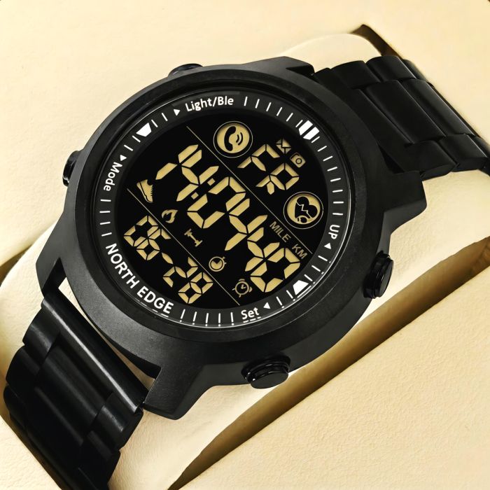 Чоловічий водостійкий спортивний тактичний годинник North Edge Laker Iron Edition, 2 ремінці - изображение 2