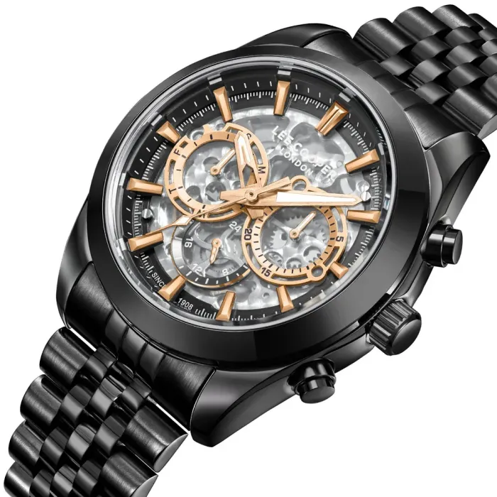 Чоловічий механічний годинник Lee Cooper DeLuxe Mechanical - зображення 1